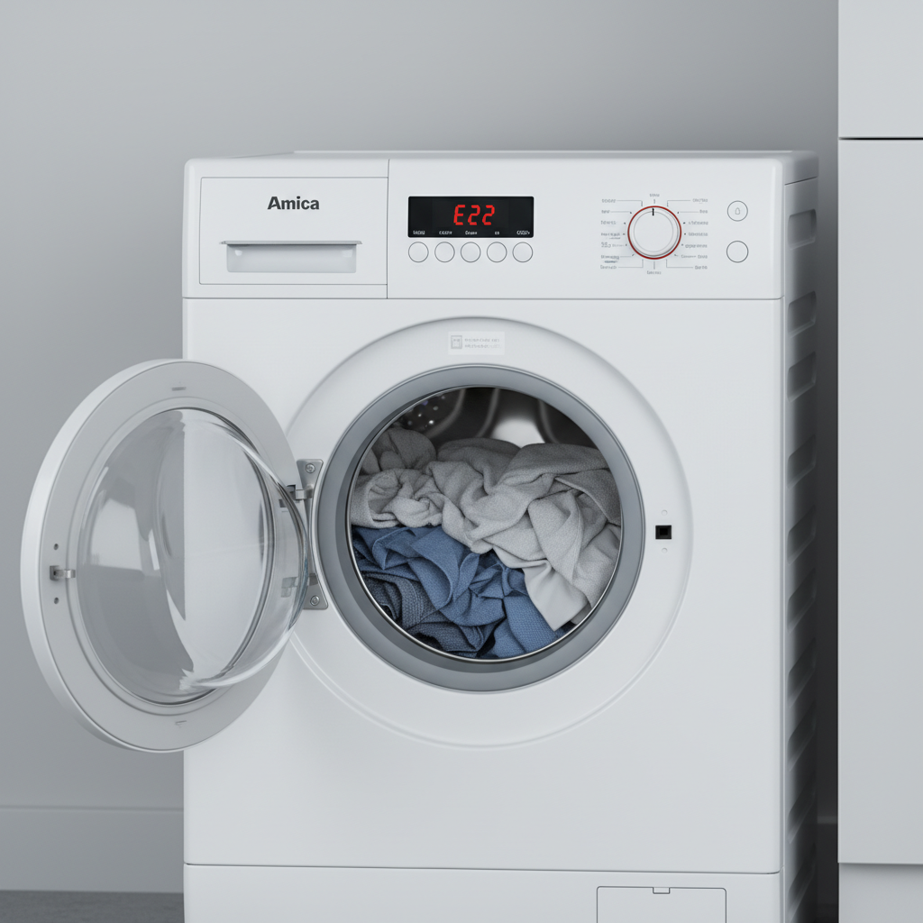 pralka amica błąd e22 jak naprawić